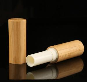Quality 5ml Petg Bamboo Lip Balm Containers Screen Printing for sale