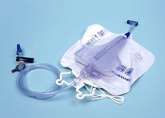 Quality Medical Urine Drainage Bag System Collection T Valve With Anti Reflux Drip Chamber for sale