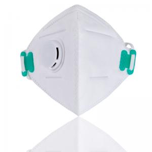 Quality Exhalation Valve Folding FFP2 Mask Fluid Resistant Breathable For Public Places for sale