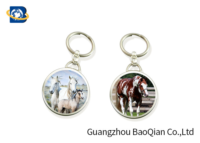 Quality 3D Lenticular Keychain Lovely Horse Keyrings Printing Services For Promotional Gift for sale