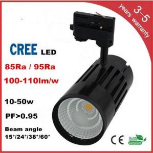 Quality CREE COB LED Track Light 3 years warranry isolated IC constant driver high PFC CRI lumen for sale