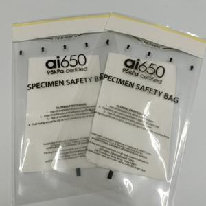 Quality Plastic Specimen Transport Biohazard Lab Bags Custom 95Kpa for sale