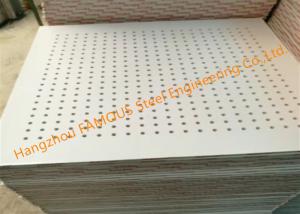 Quality Perforated 8mm Suspended Gypsum Board Ceiling , 9mm Acoustic Gypsum Board Ceiling for sale