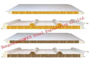 Quality Recycled Rockwool 100mm 1150mm Sandwich Wall Panels for sale