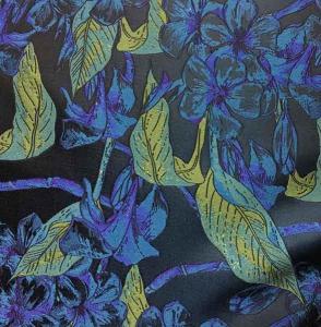 Quality Residential Fabric Silky Jacquard Yarn-dyed Leaves H/R 21.0cm 500T/100% P/180gsm for sale