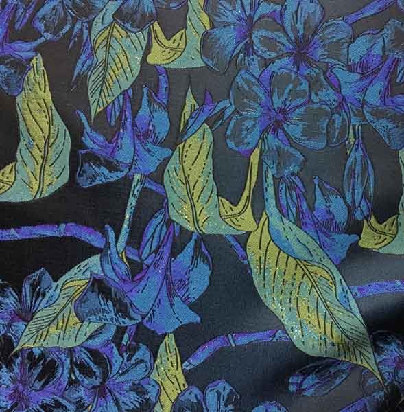 Buy cheap Residential Fabric Silky Jacquard Yarn-dyed Leaves H/R 21.0cm 500T/100% P/180gsm from wholesalers