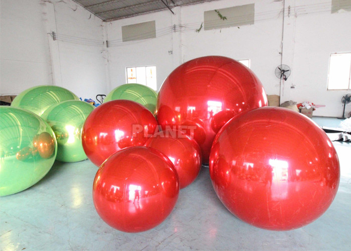 Quality Customized Inflatable Christmas Decoration Big Hanging Mirror Ball , Giant Reflective Inflatable Mirror Balloon for sale