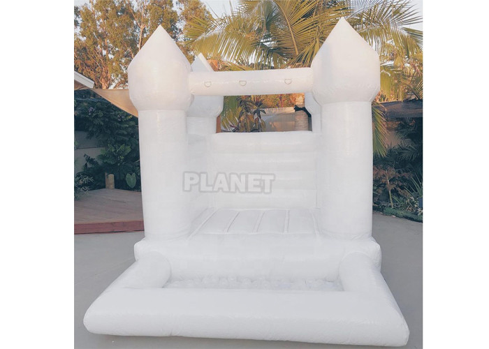 Quality PVC Inflatable Small White Bouncy Toddlers Bounce Castle House With Ball Pool For Event for sale