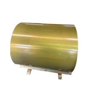 Quality Pe Color Coated Painted Aluminum Coil 3004 H24 Golden Color for sale