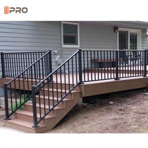 Quality Black Garden Aluminum Balustrades Fencing Aluminium Stair Handrail for sale