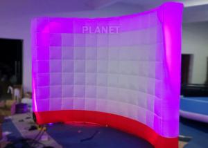Quality 3 Meter Led Inflatable Wall 210 D Reinforce Oxford Material Logo Printing for sale