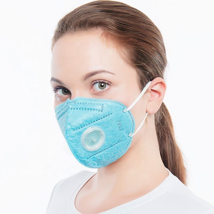 Quality Folding Disposable Non Woven Face Mask 4 Layers With Breathing Valve for sale