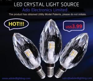 Quality 3W 5W E14 Crystal candle light led lamp new design 110V 220V k5 crystal housing for sale