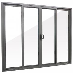 Quality Commercial Aluminum Stacker Door Exterior Double Tempered Glass for sale