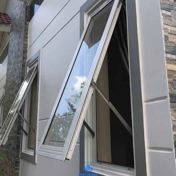 Quality Residential Aluminum Awning Window Double Tempered Glass Vertical for sale