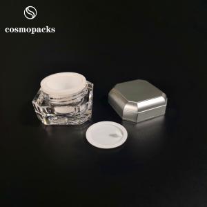 Quality Two Layers Acrylic PP Cosmetic Cream Jars 5g 10g BPA Free for sale