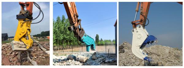 1600kg Concrete Hydraulic Pulverizer Attachment For Excavator