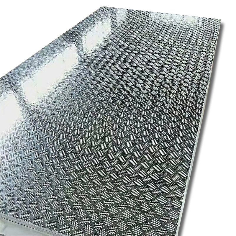 Thickness 5mm 6063 Aluminum Checker Plate PVC Film Embossed Coated