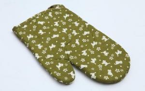 Quality Cotton Heat Resistant Oven Mitts Customized Patterns For Microwave Oven for sale