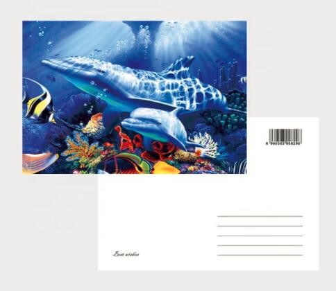 Quality OK3D eco-friendly materials pp pet 3D postcards plant flip effect lenticular postcards 3 views changing postcards prints for sale