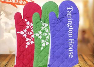 Quality Custom Printed Oven Mitts Heat Resistant Extra Long Size Soft Feel for sale