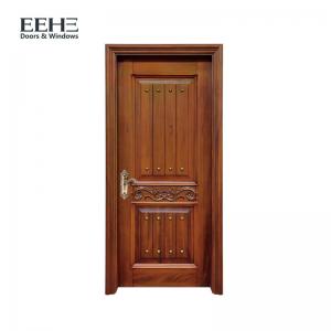 Quality Safety Solid Wood Carved Panel Interior Doors , Outward Oak Internal Doors for sale