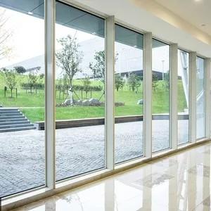 Quality French Casement Picture Window With Aluminum Frame Transparent Tempered Glass for sale
