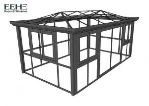 Quality Double Toughened Glazing All Glass Conservatory , Special Shaped Glass Roof Sunroom for sale