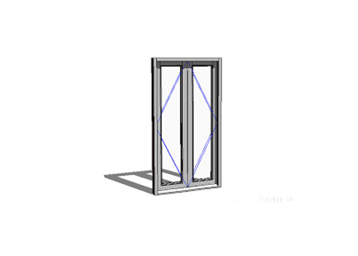 Double Access Aluminum Entrance Door / Thermal Break Aluminium Swing Door