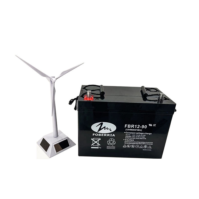 Quality FOBERRIA Maintenance Free UPS Deep Cycle Battery For Solar 175mm Agm 12v 90ah for sale