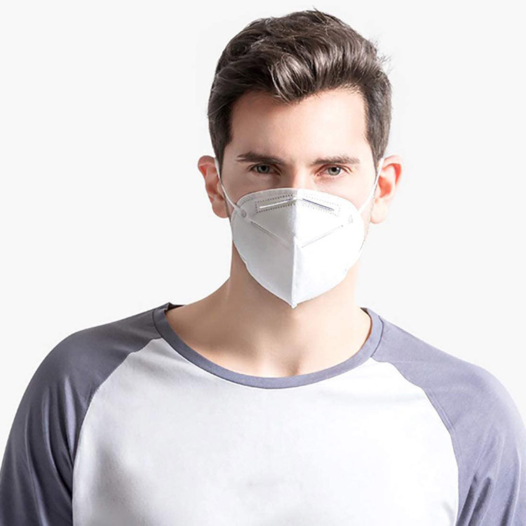 Quality Nonwoven KN95 Folding Half Face Mask Vertical Fold Flat With Elastic Earloop for sale