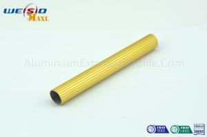 Quality 6063 T5 Golden Color Anodised Aluminium Profile ，Extruded Aluminum Tube for sale