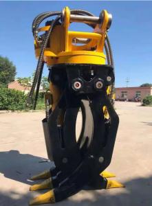 Quality 360 Dregree Roating Hydraulic Excavator Wood Grapple Attachment 800kg Excavator Grapples for sale