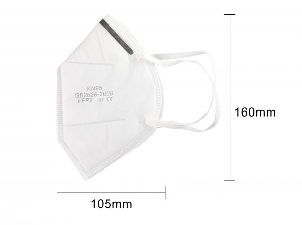 High Breathability Folding FFP2 Mask Double Layer Filters Fiberglass Free