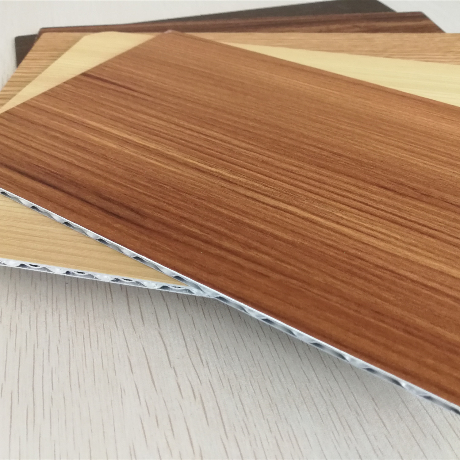 Quality 4mm Thick Wood Grain Aluminum Core Panel For Indoor Outdoor Decoration for sale