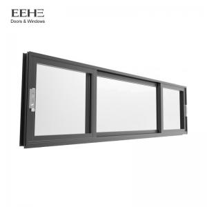 Quality Grey Aluminum Horizontal Sliding Windows , 5mm Architectural Aluminium Windows for sale