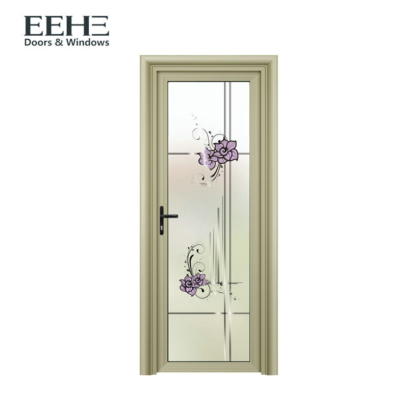 Quality Frosted Glass Aluminium Swing Door For House Bathroom Weather Resistance for sale