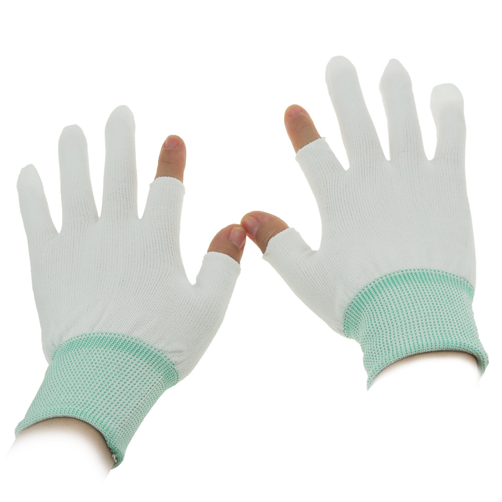 Quality S M L XL 10g Half Finger Palm Fit ESD Carbon Gloves for sale