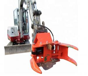Quality Red YAKAI Excavator Hydraulic Shear 42CrMo CTHB Forestry Tree Shear for sale