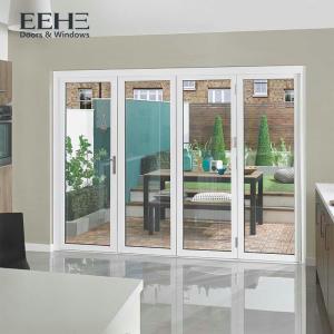 Quality Stacking Multifold Aluminium Folding Doors Smooth Gliding Movement 3+0 Opening for sale