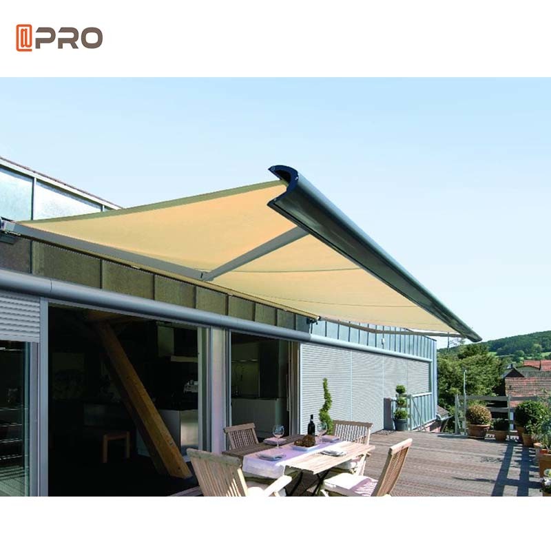Quality Aluminum Folding Arm Awning Motorized Retractable Full Cassette Awning for sale