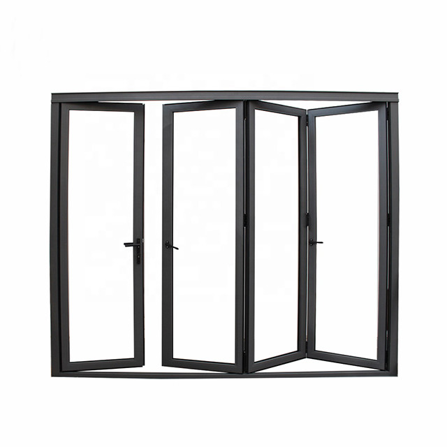 Quality Double Glazed Aluminum Folding Door 2.0mm Sound Insulation for sale