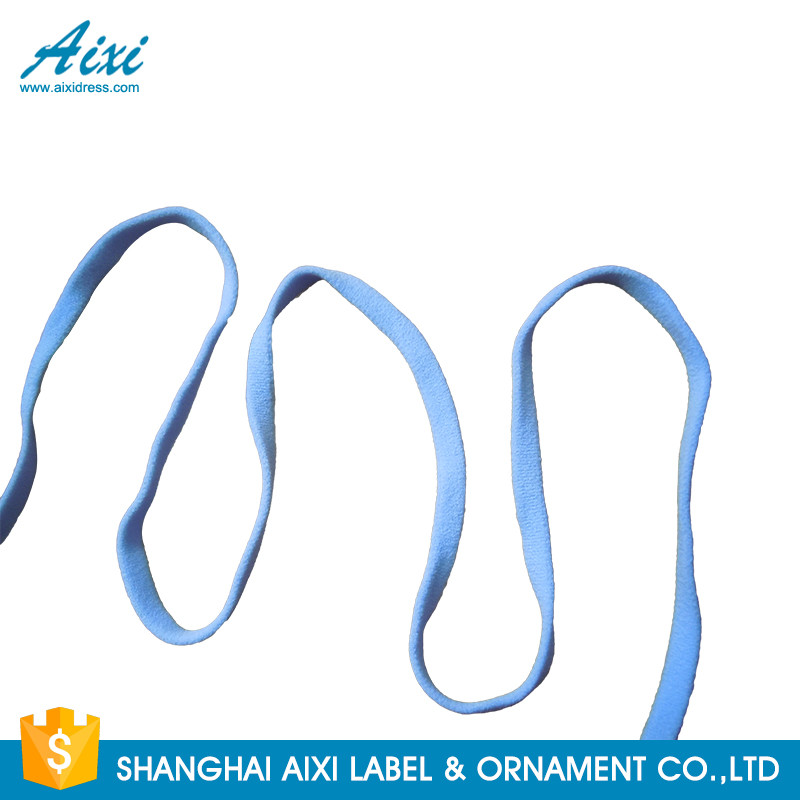 Quality 10 - 30mm Elastic Binding Tape Decorative Coloured Fold Over For Underwear for sale