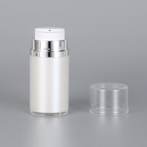 Quality 50ml 80ml Acrylic Lotion Airless Bottle Pearlescent White Color for sale