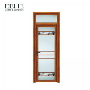 Quality Customized Size Aluminium Swing Door PVDF And Wood Grain Surface Finish for sale