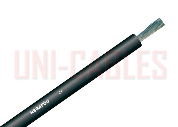 Quality Black NSGAFÖU Rubber Flex Cable 1.8 3kV EPR Compound Single Core In Switch for sale