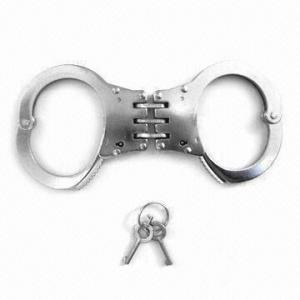 Quality Handcuff and Legcuff with Maximum Diameter of 7.8cm, Made of Carbon Steel and Nickel-plated for sale