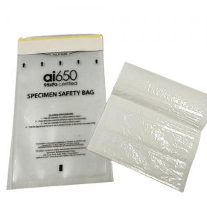 Quality 95kPa Specimen Bag With Zip Closure And Back Document Pocket for sale