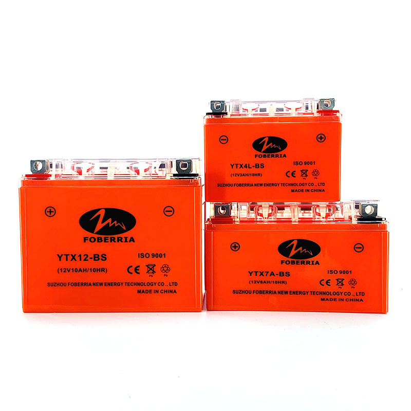 Quality 12N12 12V12ah Maintenance Free Motorcycle Battery Dry Charged Low Self Discharge for sale