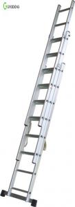 Quality 3 Floor Aluminium Ladder Telescopic 8 Step 1.4mm 150KG for sale